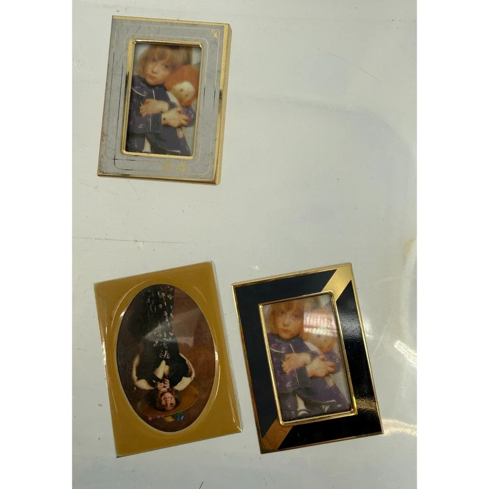 Vintage Miniature Dollhouse Picture Frames Lot of 9 Assorted 1:12 Scale Decor